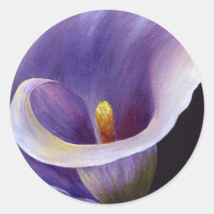 Adesivo Redondo Lavanda Calla Lily