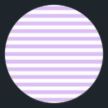 Adesivo Redondo Lavanda com striping<br><div class="desc">Pastel, púrpura e listras brancas</div>
