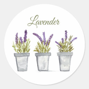 Adesivo Redondo Lavanda Cozinha Herbácea Roxo