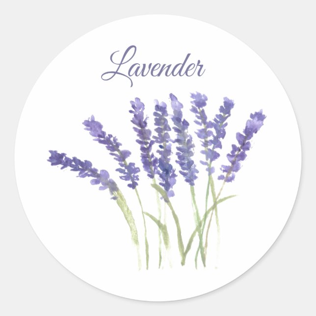 Adesivo Redondo Lavanda Cozinha Herbácea Roxo (Frente)