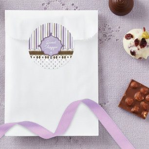 Adesivo Redondo Lavanda de Compro de doce