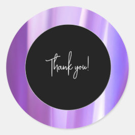 Adesivo Redondo Lavanda de Petais Brutos "Obrigado" | Eleg