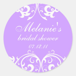 Adesivo Redondo Lavanda e Chá de panela branco do Damasco