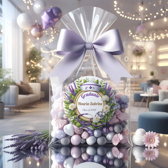 Adesivo Redondo Lavanda e Chamomile Nurse (Criador carregado)