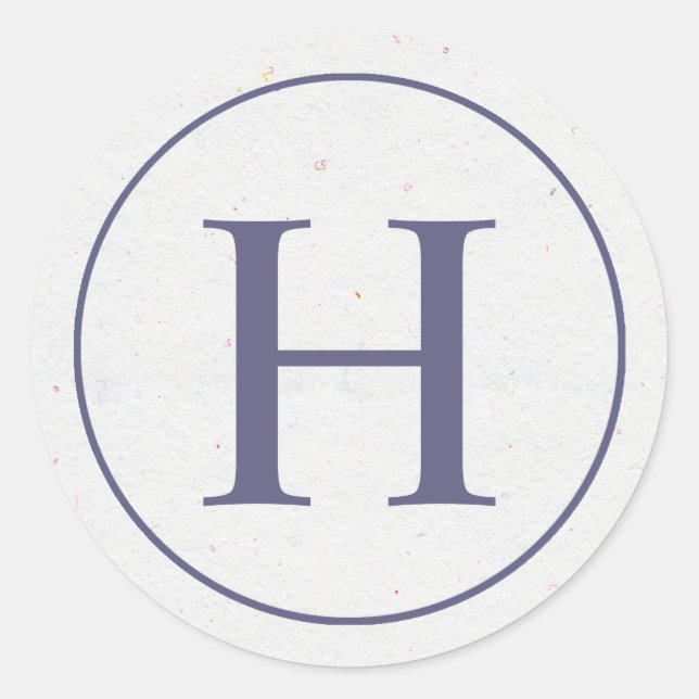 Adesivo Redondo Lavanda Monograma (Frente)