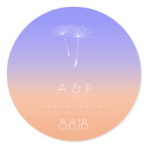 Lavanda Peach Pastel Ombre Dandelion