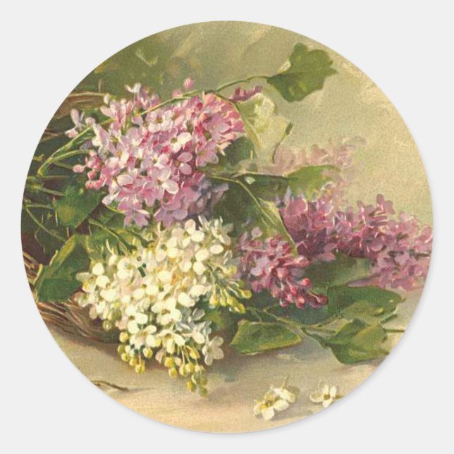 Adesivo Redondo Lavander e Beleza Branca (Frente)