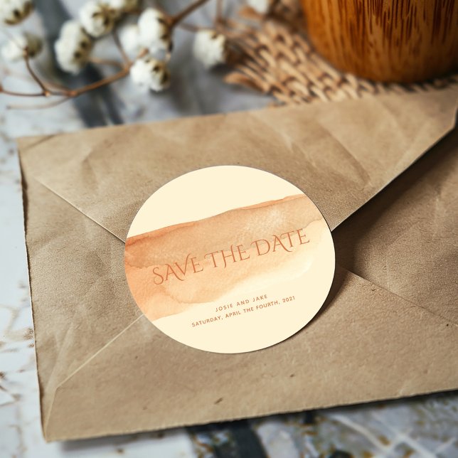 Adesivo Redondo Lave de tinta aquosa salva a data (Criador carregado)