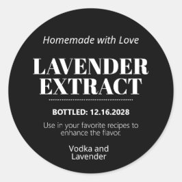 Adesivo Redondo Lavender Extract Modern Label Sticker ZEX_001i