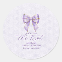 Adesivo Redondo Lavender Wisteria Ribbon – Japanese-Inspired