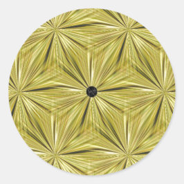 Adesivo Redondo Lavishly On Dourado Diamond Cut Seal