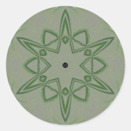 Adesivo Redondo Lavishly On Green Celtic Knot Star