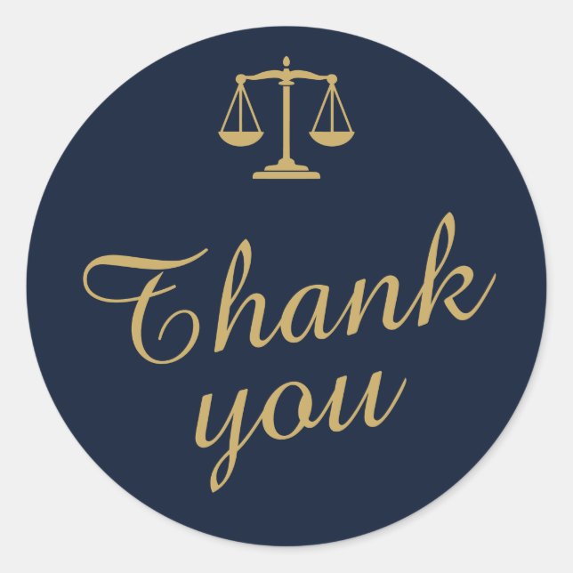 Adesivo Redondo Law Graduate Scales of Justice Envelope Seals (Frente)