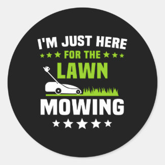 Adesivo Redondo Lawn Mwing Lawnmower Mow Lawn Mears