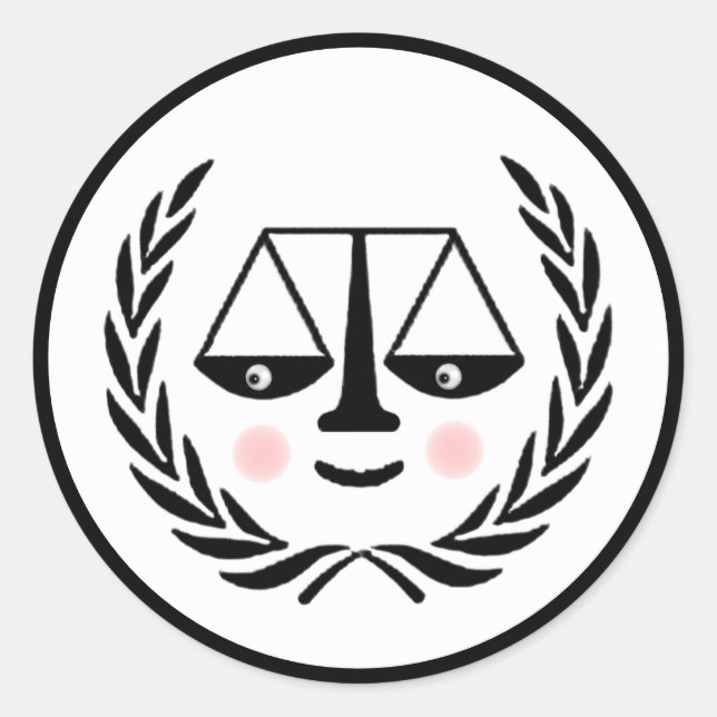 Adesivo Redondo Lawyer Attorney Law School (Frente)