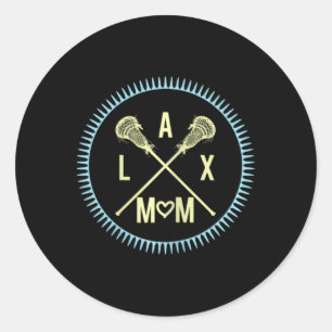 Adesivo Redondo Lax Mãe Lacrosse Dia de as mães Lax Mãe Gráfico