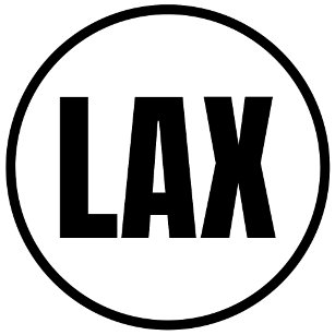 Adesivo Redondo LAX - Sistema Clássico em Los Angeles