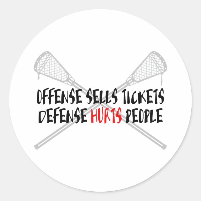Adesivo Redondo LaxOffDefBlack Sticker (Frente)