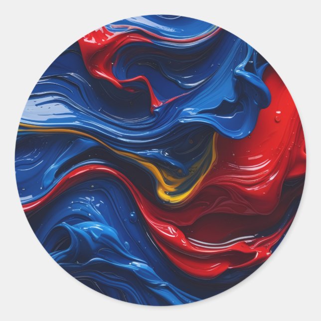 Adesivo Redondo Layers Upon Layers Of Paint (Frente)