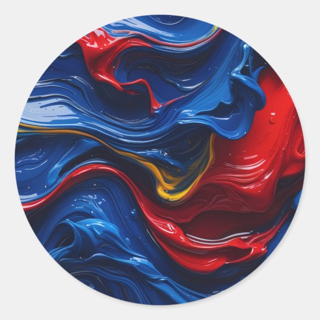 Adesivo Redondo Layers Upon Layers Of Paint (Frente)