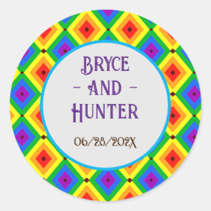 Adesivo Redondo LBGTQA+ Orgulho arco-íris