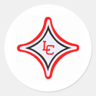 Adesivo Redondo LC star em rótulo de 1,5"