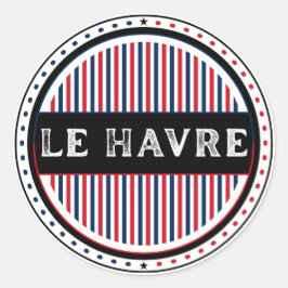 Adesivo Redondo Le Havre City Pride Emblem – French Identity