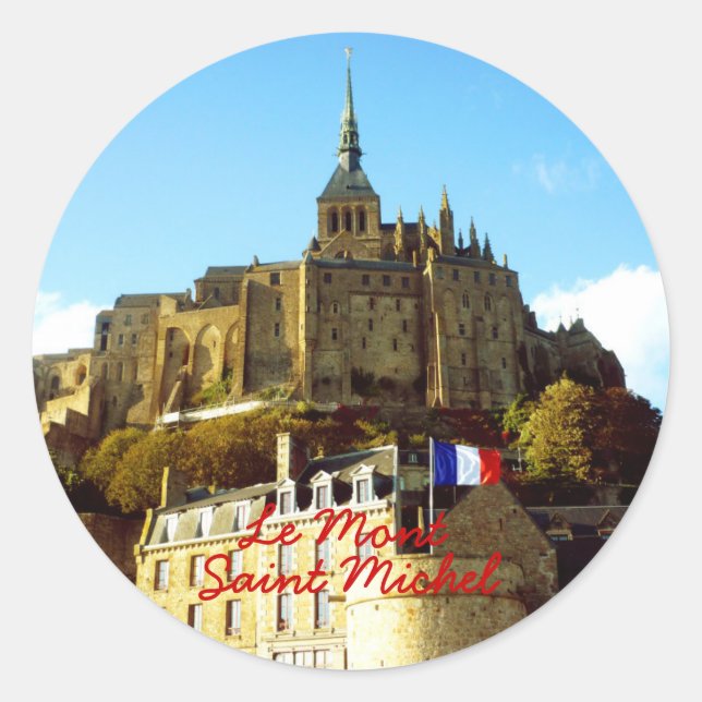 Adesivo Redondo Le Mont Santo Michel Sticker (Frente)