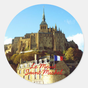 Adesivo Redondo Le Mont Santo Michel Sticker