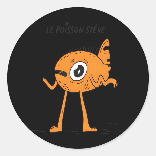Adesivo Redondo Le Poisson Steve Cute & Funny (Frente)