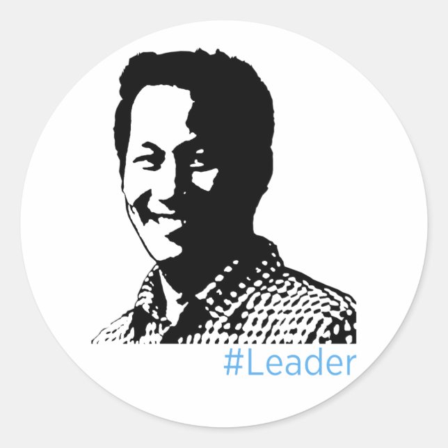 Adesivo Redondo #Leader Sticker (Frente)