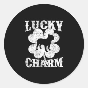 Adesivo Redondo Leaf Lucky Charm Dia de São Patrício Francês para
