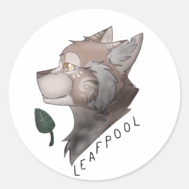 Adesivo Redondo Leafpool Warrior Cats Sticker (Frente)