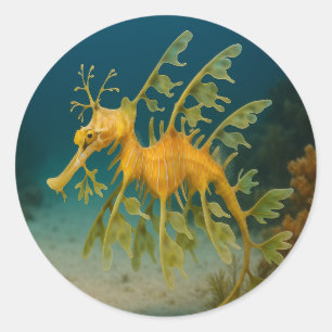 Adesivo Redondo Leafy Sea Dragon