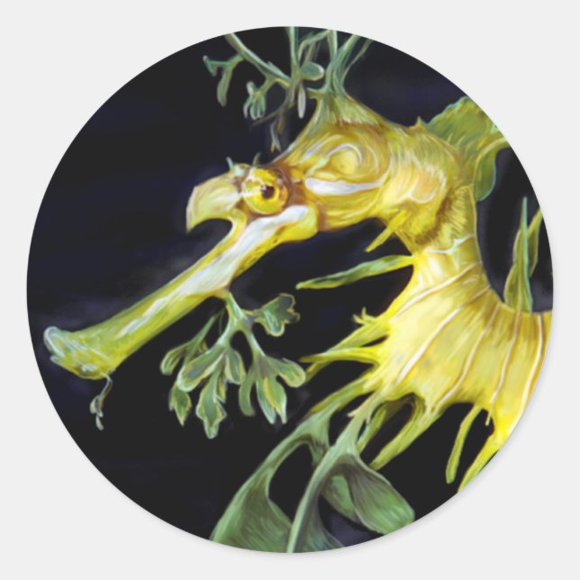 Adesivo Redondo Leafy Sea Dragon (Frente)