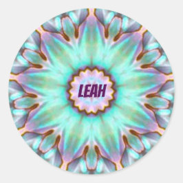 Adesivo Redondo LEAH ~ Personalizado Paua Shell Sticker ~
