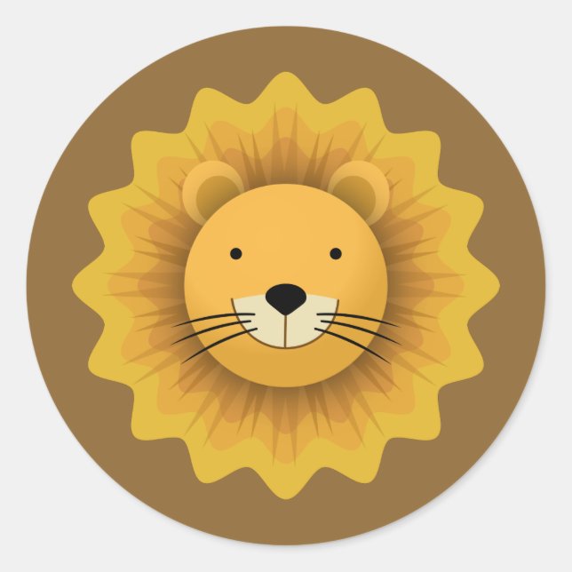 Adesivo Redondo Leão (Frente)