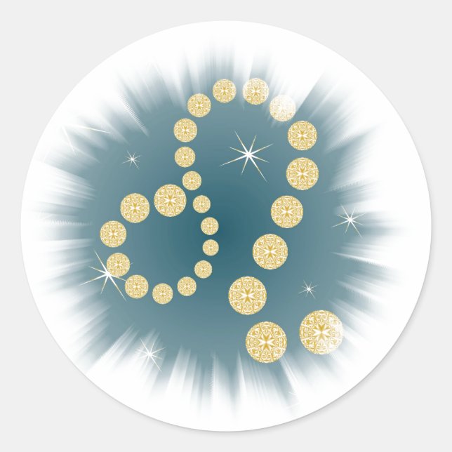Adesivo Redondo Leão 23. julho até 22. agosto autocolante (Frente)