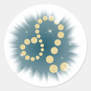 Adesivo Redondo Leão 23. julho até 22. agosto autocolante
