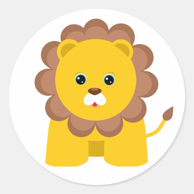 Adesivo Redondo Leão-Bebê-Cujo (Frente)