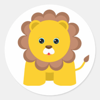 Adesivo Redondo Leão-Bebê-Cujo