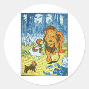Adesivo Redondo Leão cobarde