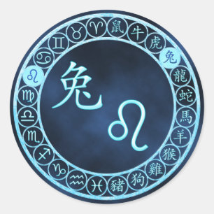 Adesivo Redondo Leão/Coelho