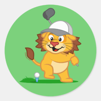 Adesivo Redondo Leão de Golf