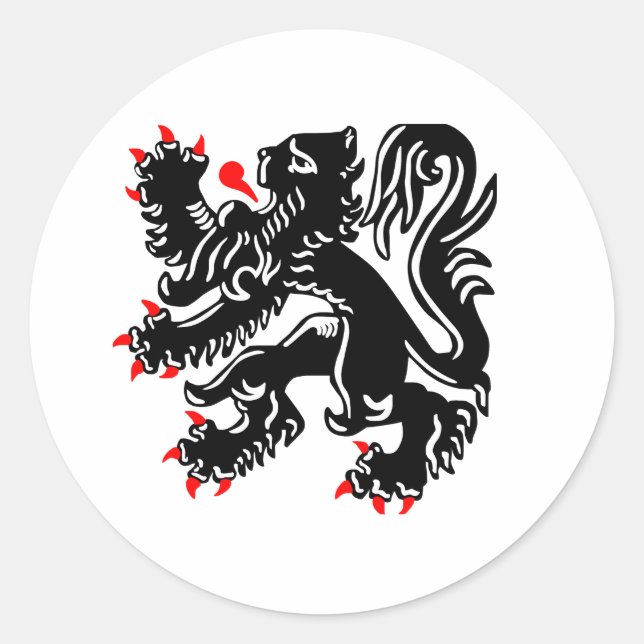 Adesivo Redondo Leão Flamengo. (Frente)