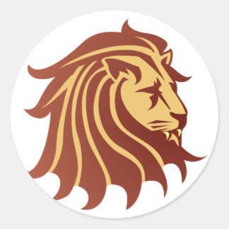 Adesivo Redondo Leão lion