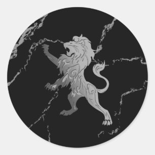 Adesivo Redondo Leão Real Silver