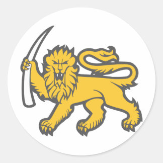 Adesivo Redondo Leão rodesiano