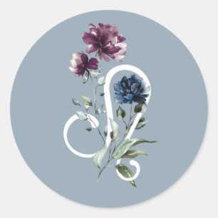 Adesivo Redondo Leão Sinal de Estrela Zodíaco