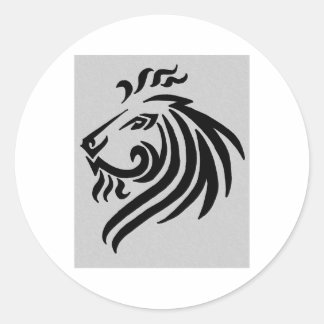 ADESIVO REDONDO LEÃO TRIBAL